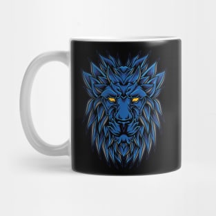 blue lion head Mug